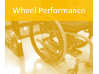 Wheelchair wheel with words "Wheel Performance"