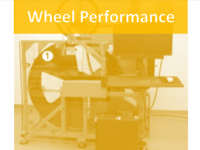 Testing setup with words "Wheel Performance"