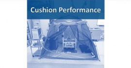 Tent with cushion in it and words "Cushion Performance"