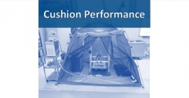 Tent with cushion in it and words "Cushion Performance"