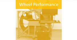 Testing setup with words "Wheel Performance"